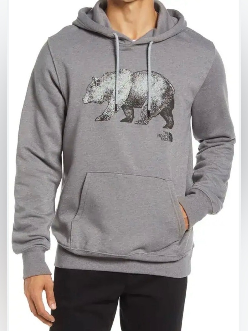 The North Face Men's Gray Bear Pullover Hoodie